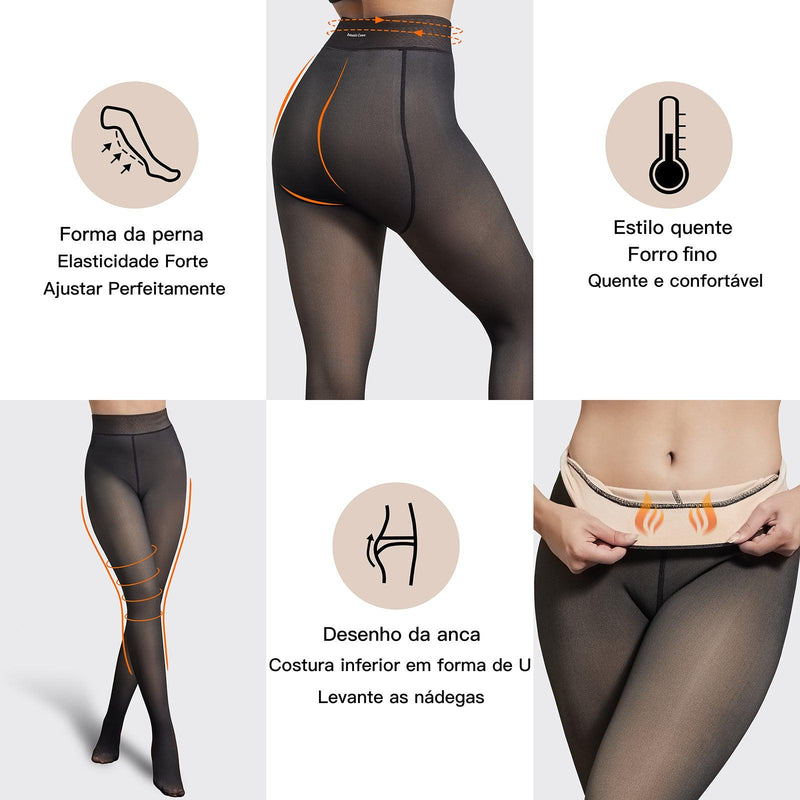Meia Calça Térmica Translúcida de Veludo Outono e Inverno™ - Lojas Phaiva