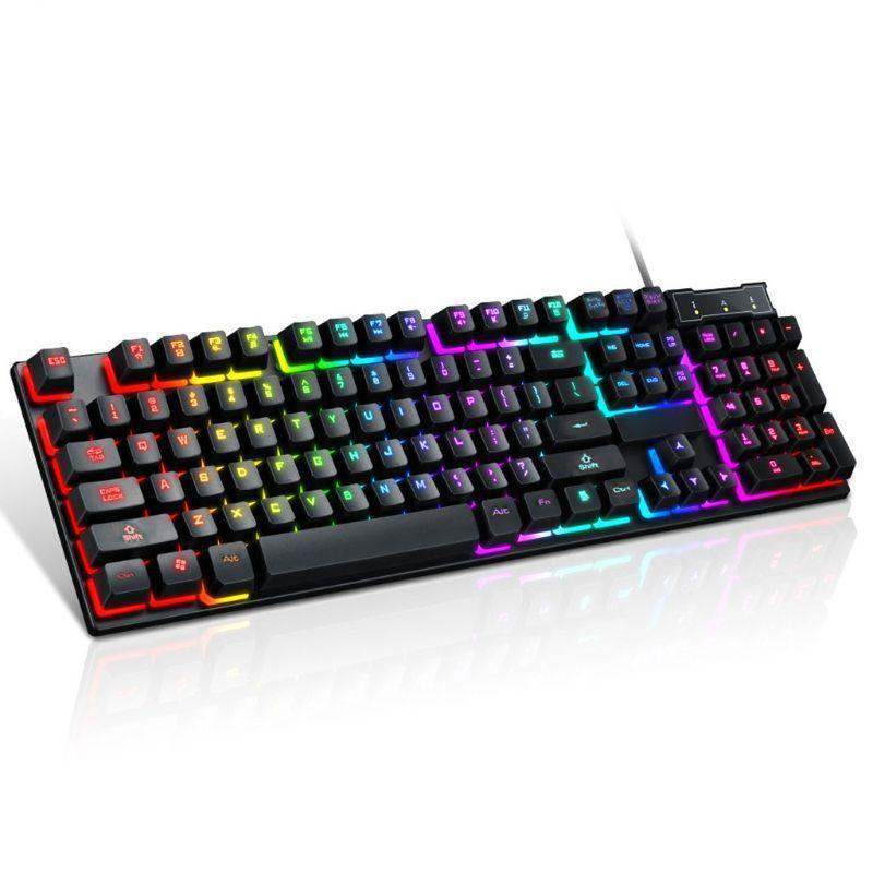 Teclado gamer mecânico com fio (rgb) - Lojas Phaiva